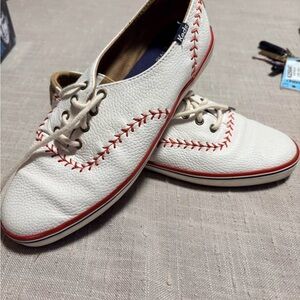 Keds White and Tan Sneakers